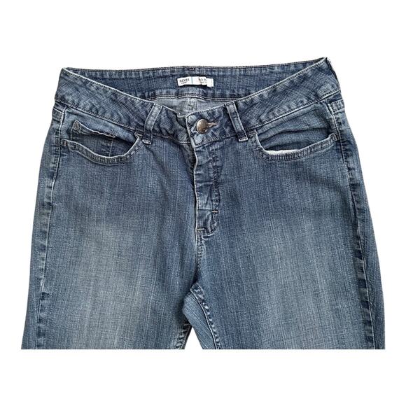 RIDERS by Lee Womens Petite Size 12P Mid Rise Boot Cut Blue Jeans 28.5" Inseam - Picture 4 of 6